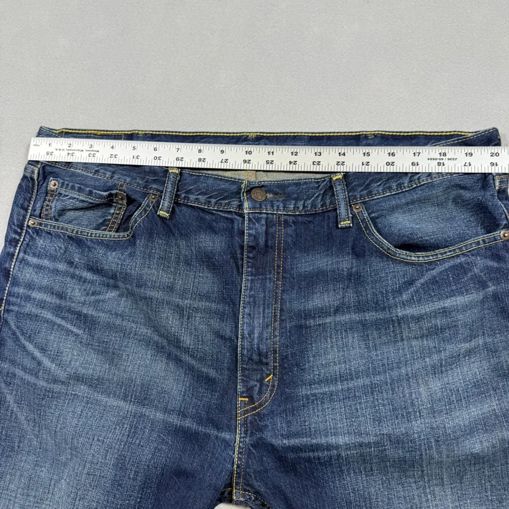 Levis 505‎ Regular Fit Jeans Mens 40x30 Dark Wash Straight Leg Blue Denim Pants